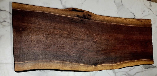 "Down the Road"- A Live Edge Black Walnut Grazing Board - Live Edged Woodcraft