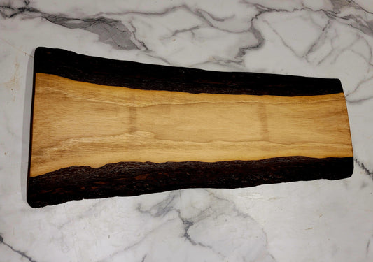 "Right Down The Middle"- a Live Edge Black Walnut Grazing Board