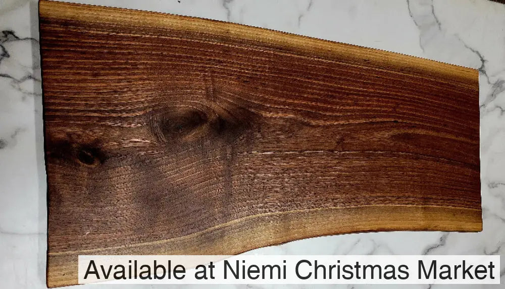 "Wavy Lines"- A Live Edge Black Walnut Grazing Board - Live Edged Woodcraft