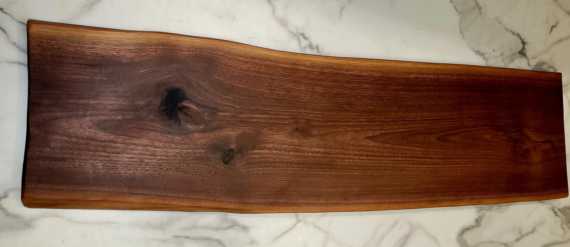 Curve in the Road- A Live Edge Black Walnut Grazing Board - Live Edged Woodcraft