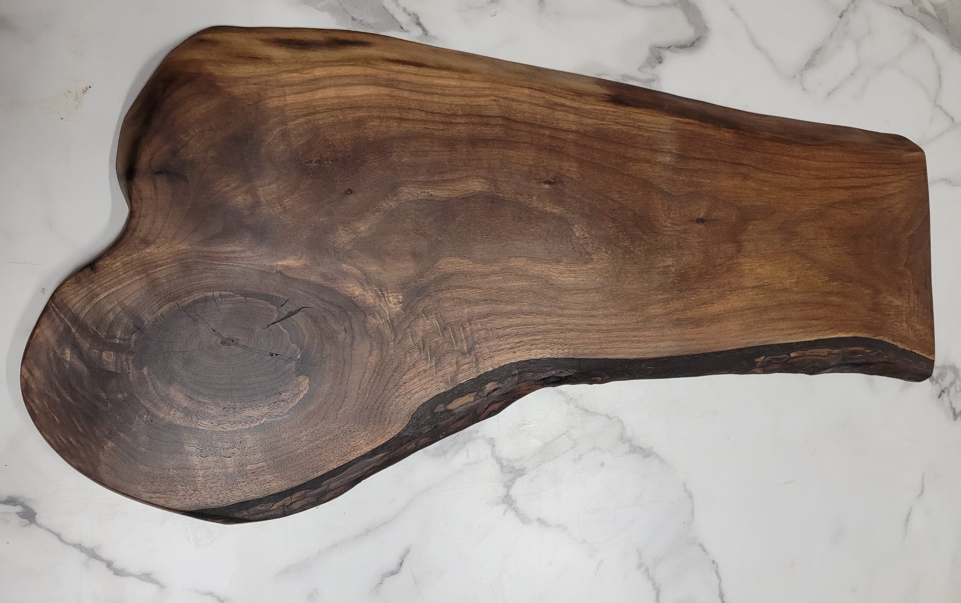 The Boot- A Live Edge Black Walnut Grazing Board - Live Edged Woodcraft