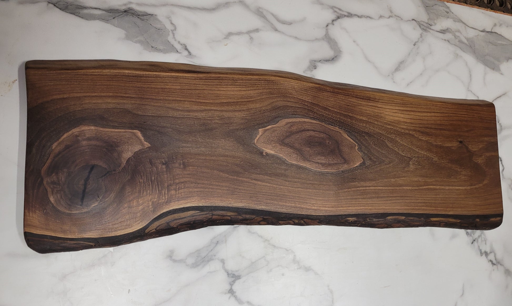 Two Solitudes- A Live Edge Black Walnut Grazing Board - Live Edged Woodcraft